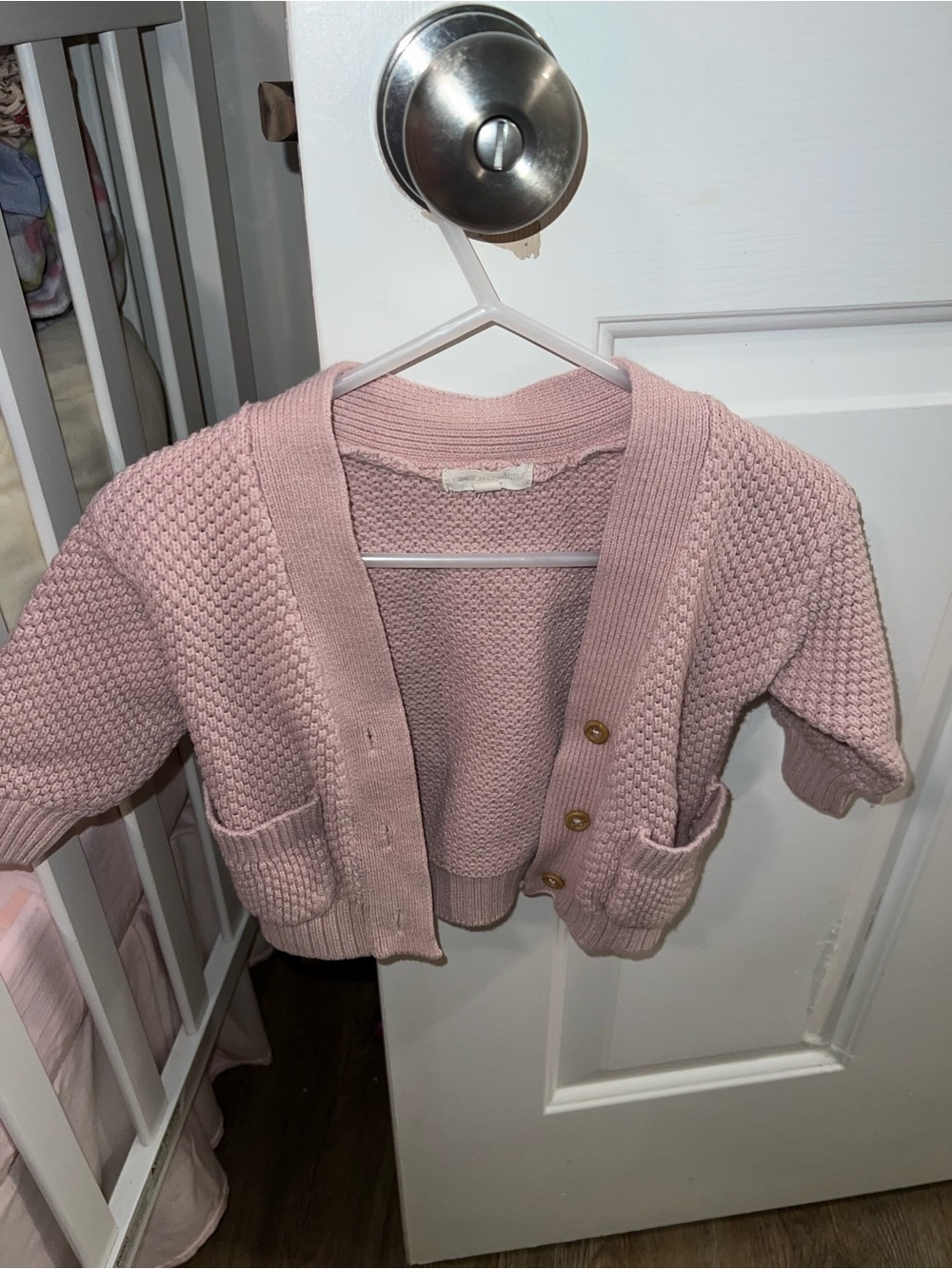 Soft Pink Knit Baby/Toddler Cardigan Sweater